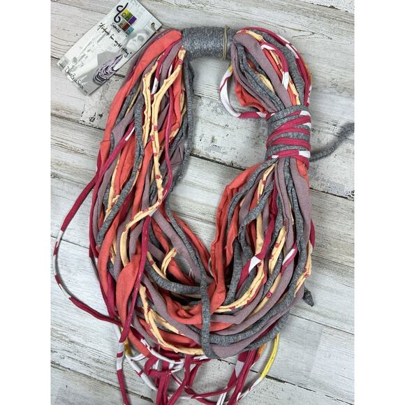 Dona Bela SHREDS Handmade Upcycled Fabric Necklace Multi Color Eco Fashion NWT - Picture 5 of 6